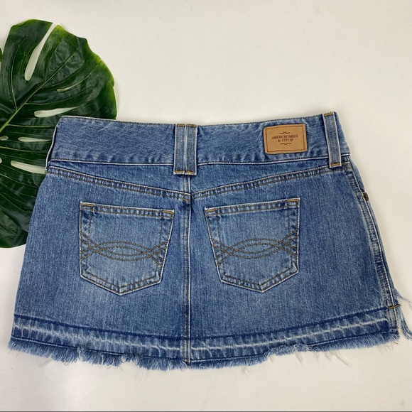 ABERCROMBIE AND FITCH Y2K DENIM JEAN MINI SKIRT - Picture 2 of 5
